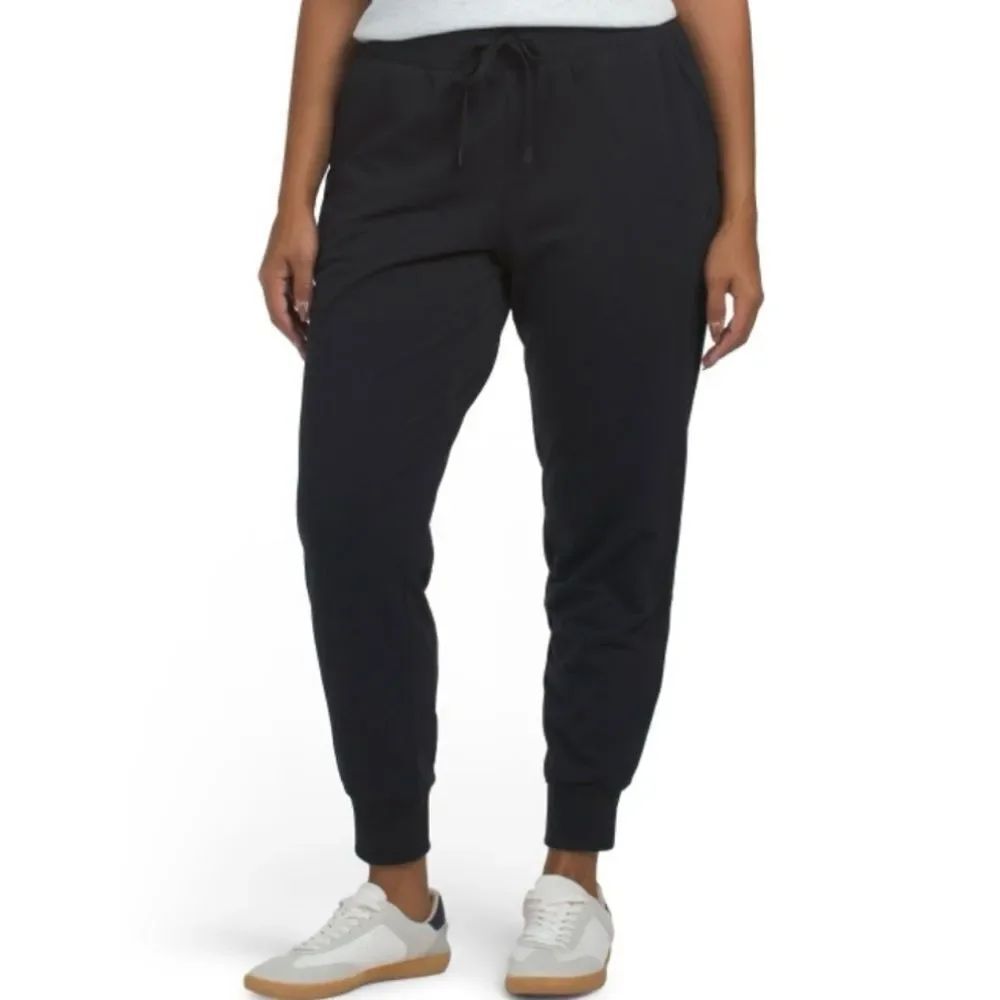 ASICS Black Regular Fit Cotton Blend Fleece Drawstring Ribbed Cuff Waist Jogger